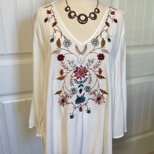 Floral Embroidered Top JODIFL 3/4 Sleeves (P39)